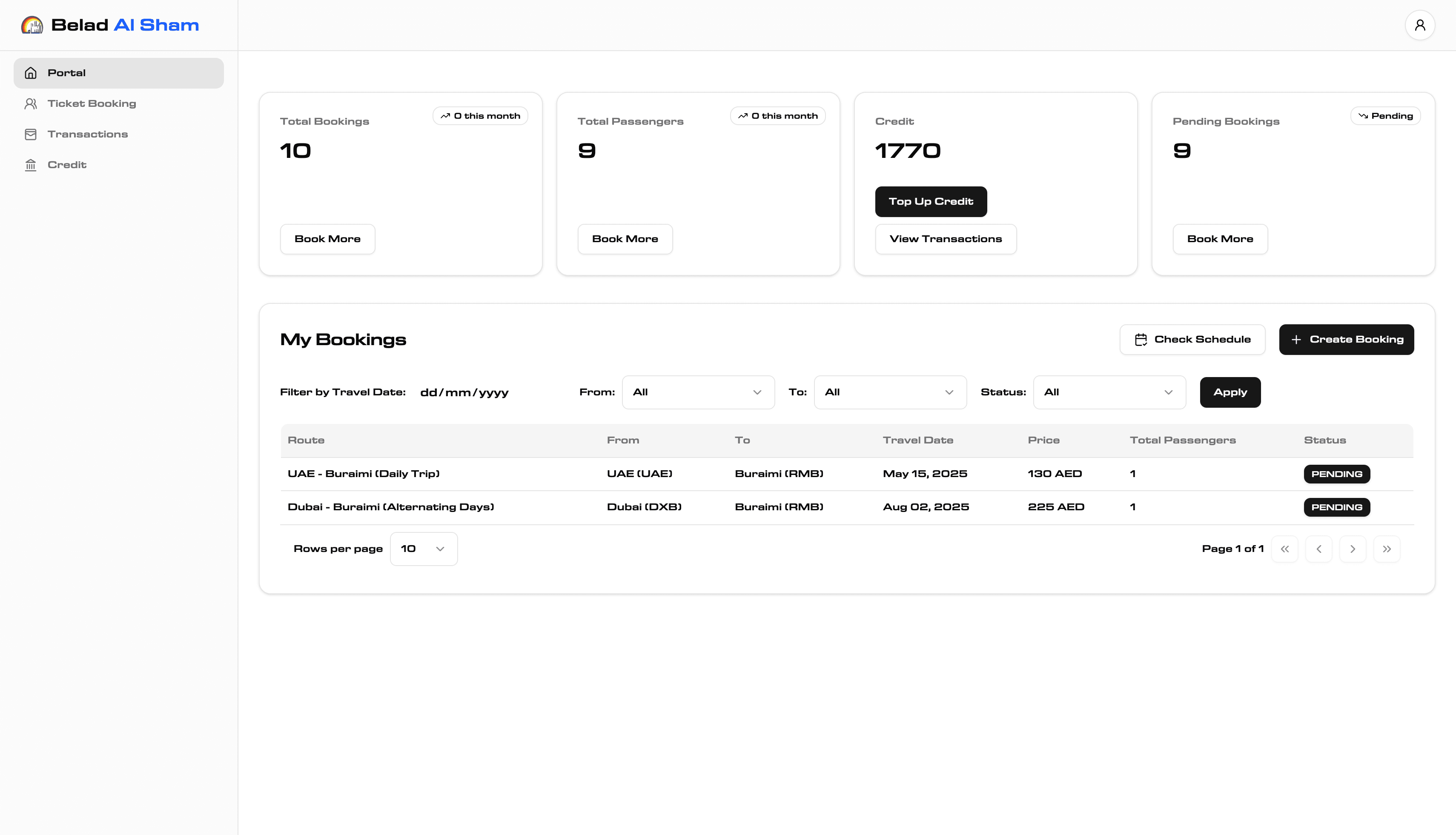 Belad Al Sham Passenger Transport — Online Ticketing Platform – 2